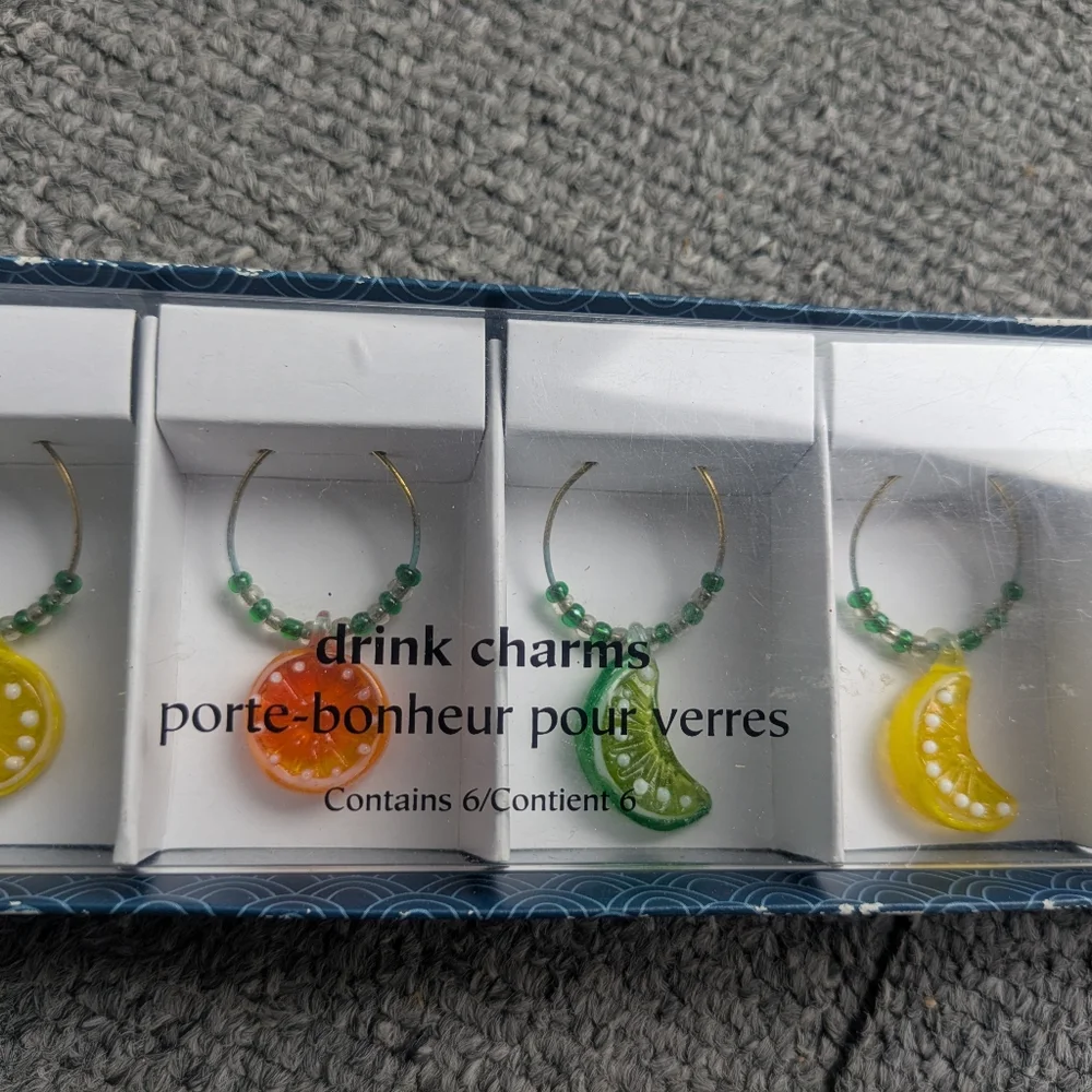 Pier 1 Imports Citrus Drink Charms 6 Pack